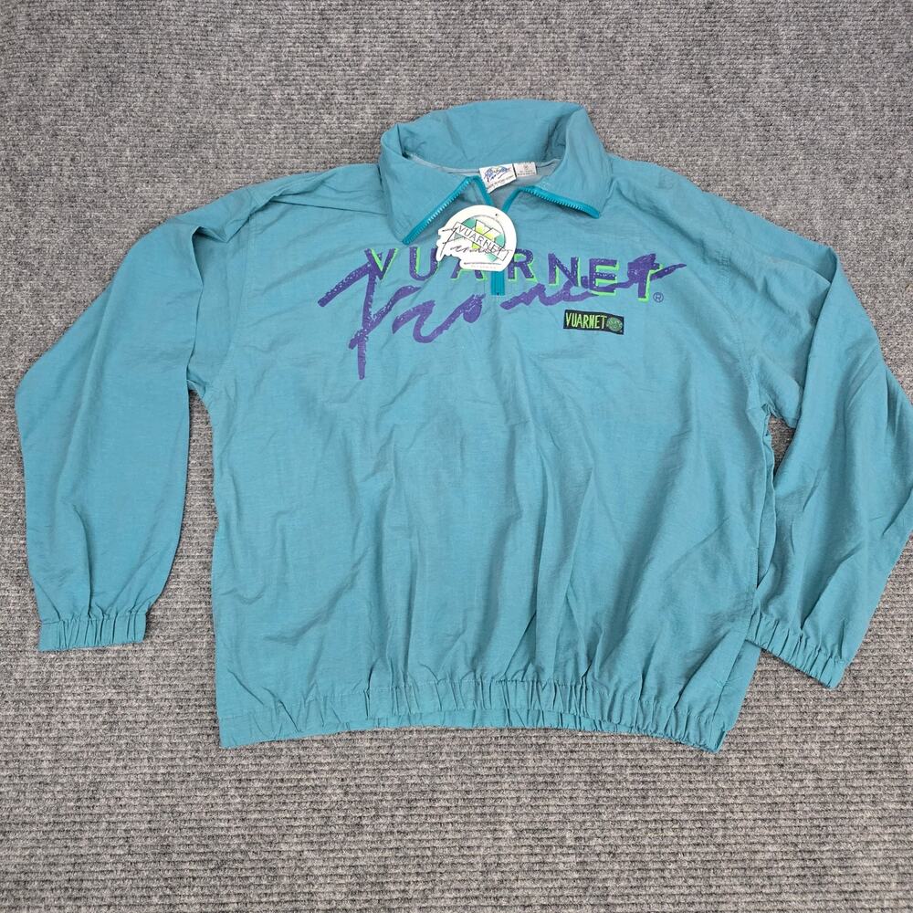 NWT Vintage Vuarnet France Pullover Windbreaker Jacket Seaweed Teal 80s 90s M